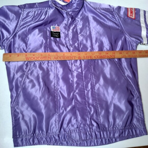 Vintage Simpson Racing Jacket Women Small Purple Double Layer Driving - Picture 3 of 16